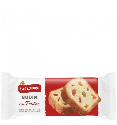 BUDIN LA CUMBRE C/FRUTAS 200GR x 18 un.